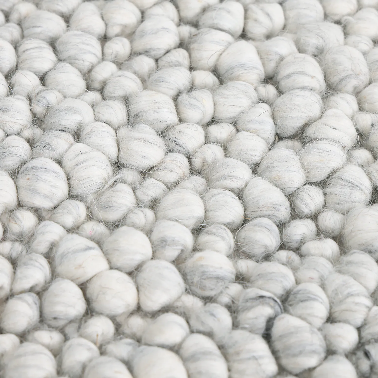 Ullteppe - Sala Irregular Wool Bubble (lys grå melert)