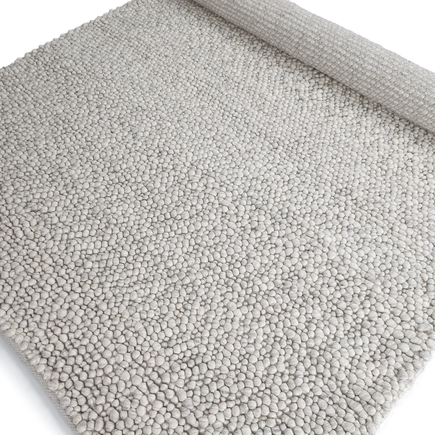 Ullteppe - Sala Irregular Wool Bubble (lys grå melert)