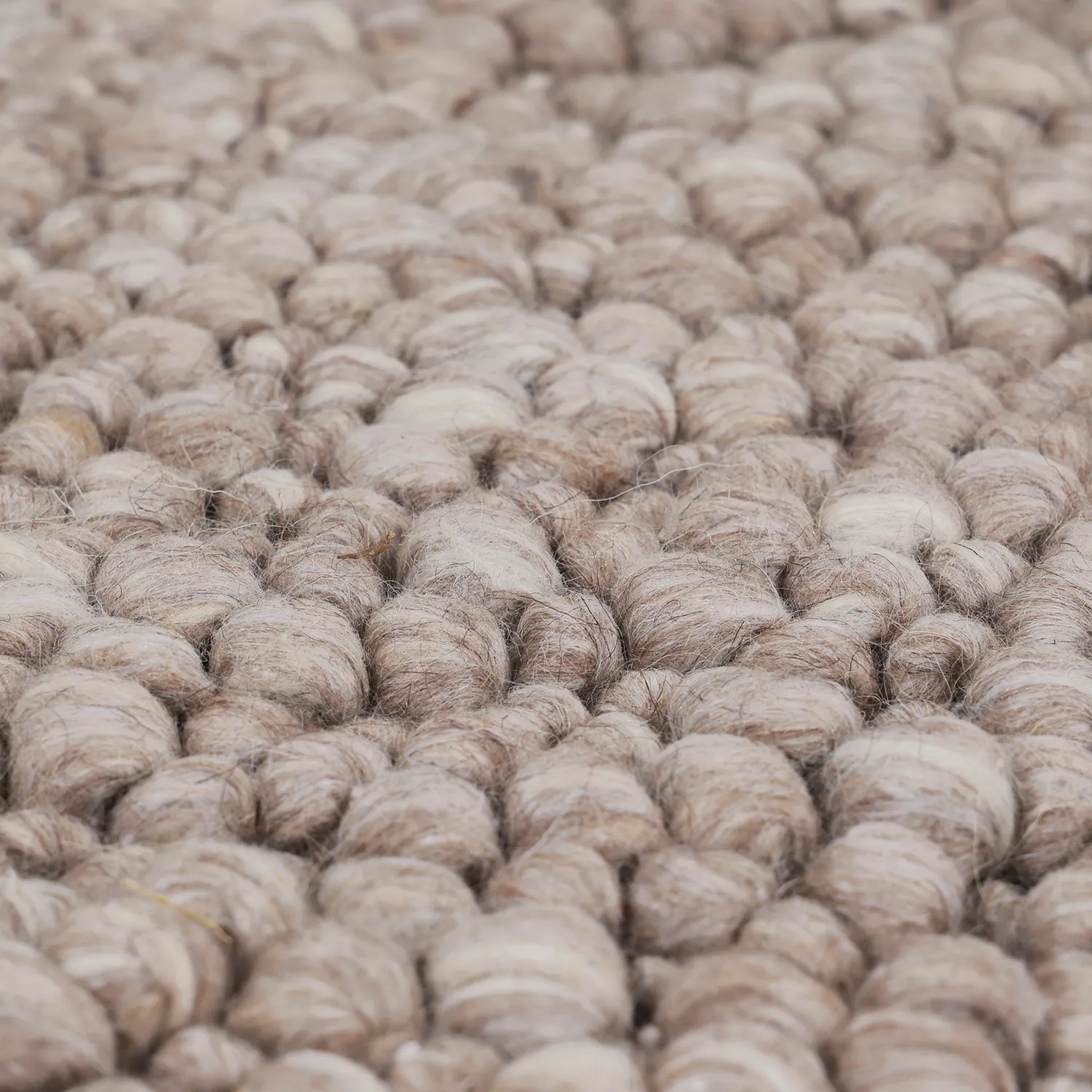 Ullteppe - Sala Irregular Wool Bubble (taupe/hvit melert)