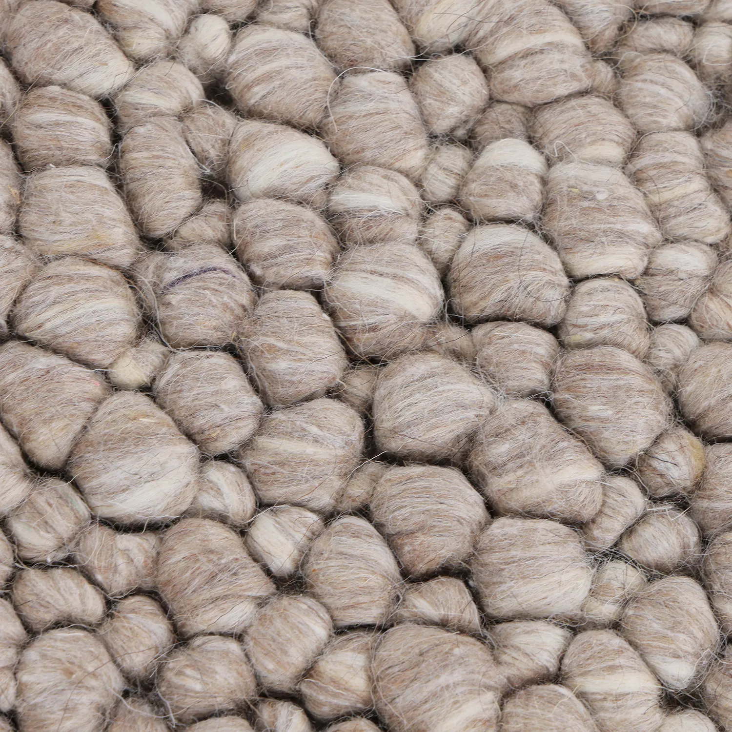 Ullteppe - Sala Irregular Wool Bubble (taupe/hvit melert)