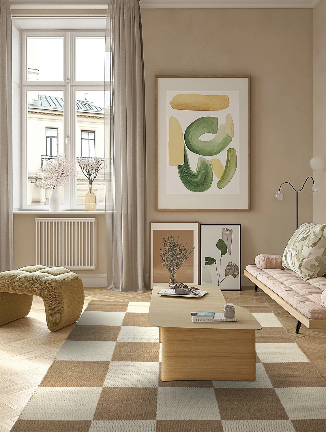 Ullteppe - Scacco (brun/beige)