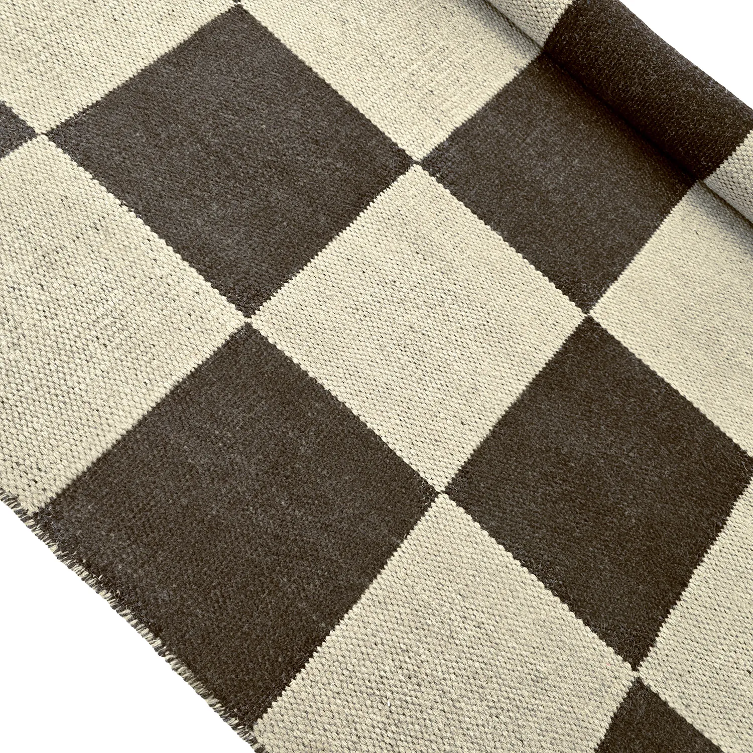Ullteppe - Scacco (svart/beige)