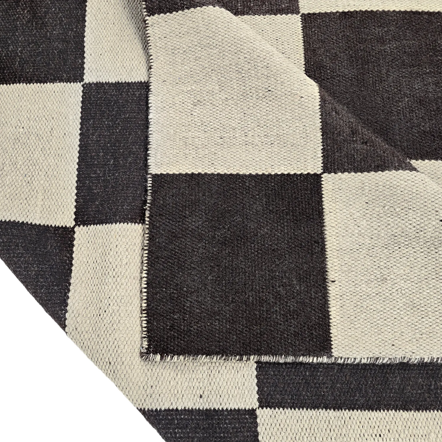 Ullteppe - Scacco (svart/beige)