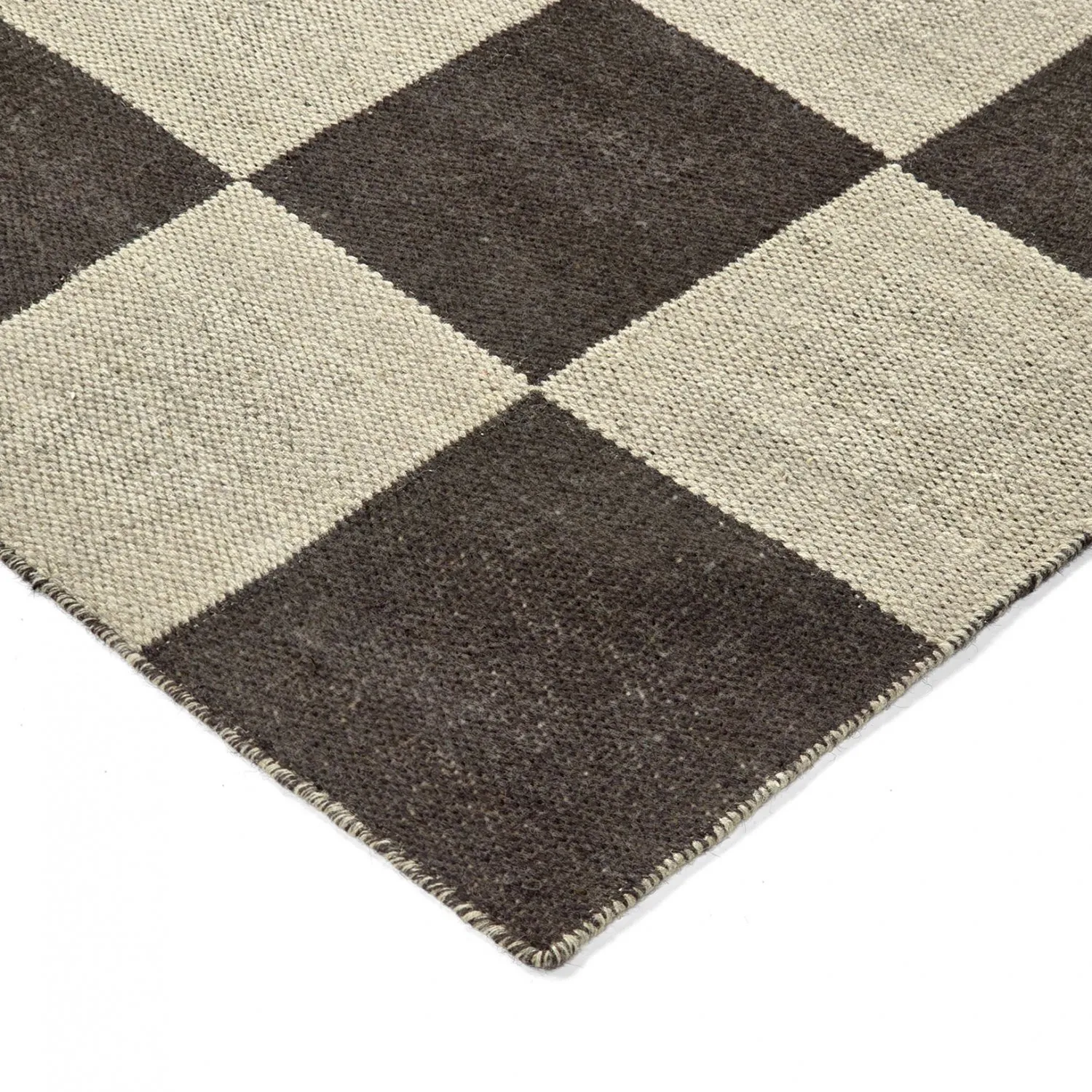 Ullteppe - Scacco (svart/beige)
