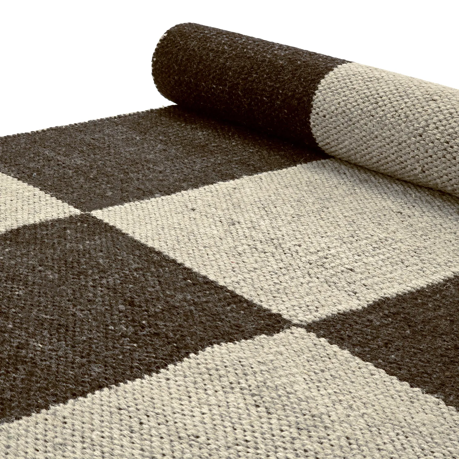 Ullteppe - Scacco (svart/beige)