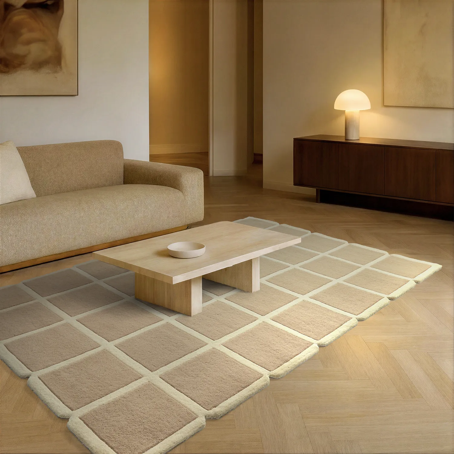Ullteppe - Syl Hand Tufted Wool Premium (beige/krem)