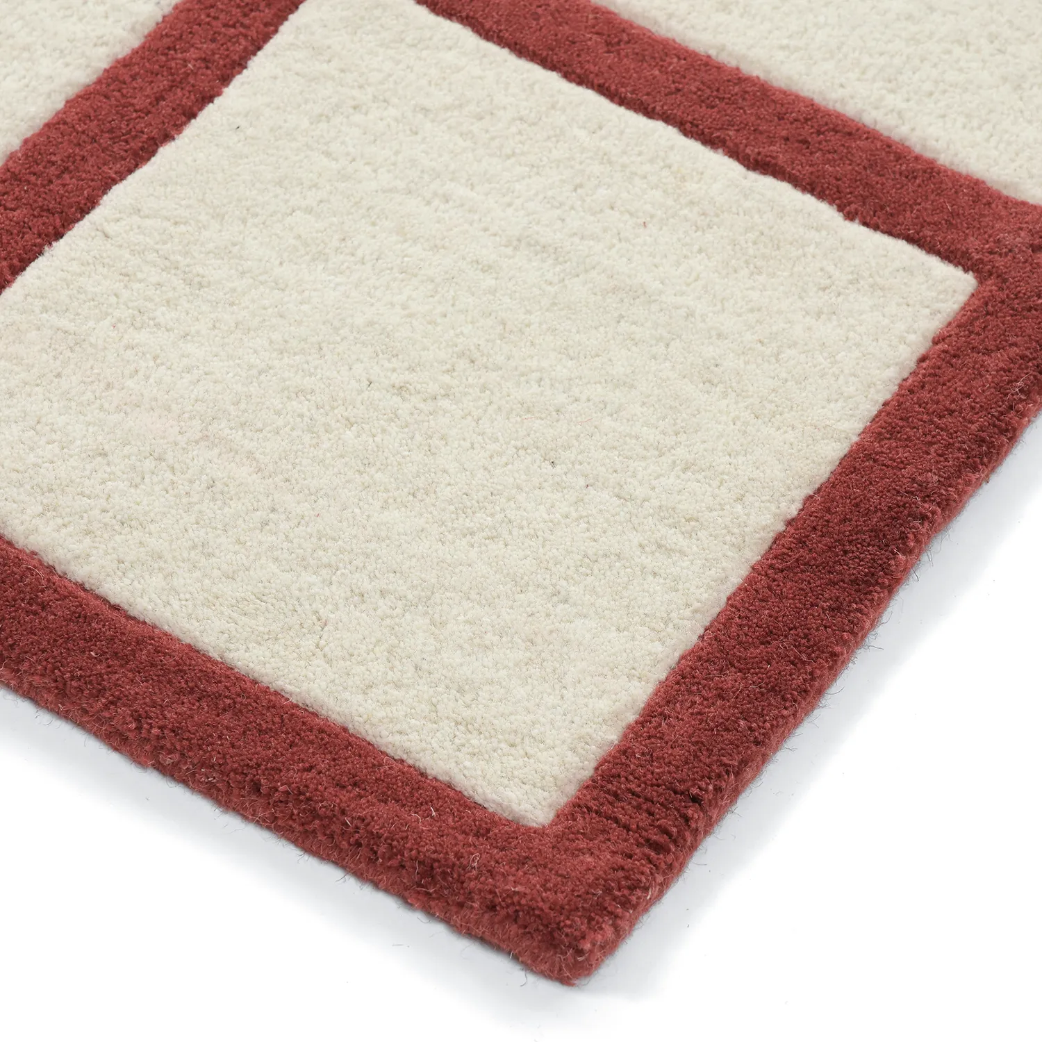 Ullteppe - Syl Hand Tufted Wool Premium (rød/hvit)