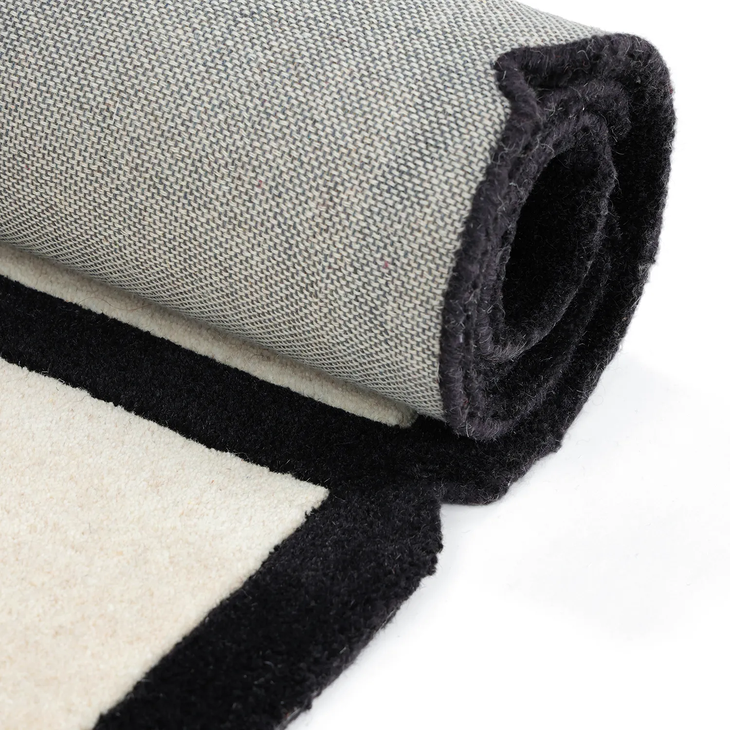 Ullteppe - Syl Hand Tufted Wool Premium (svart/hvitt)