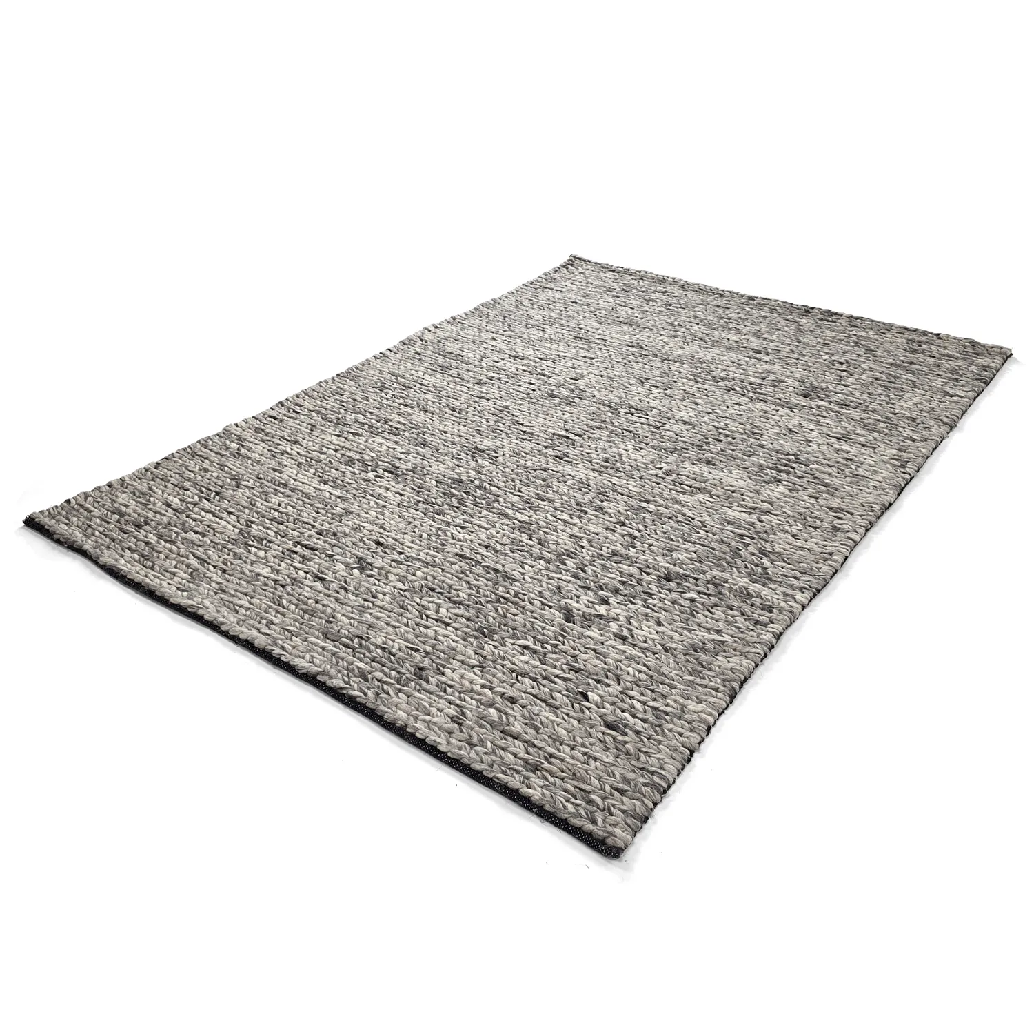 Ullteppe - Talvia Braided Wool (mørkegrå)