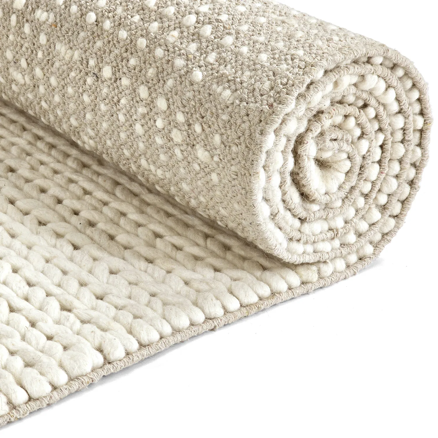 Ullteppe - Talvia Braided Wool (off-white)