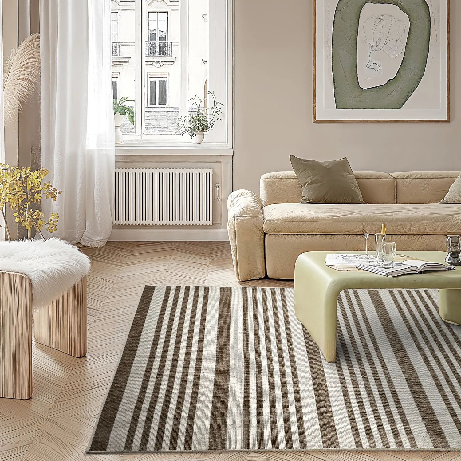 Innendørs/Utendørs tepper - Riley (beige)