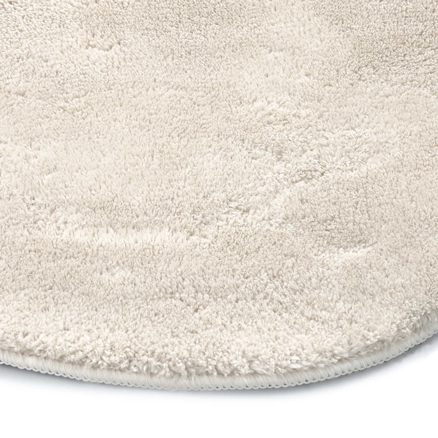 Rundt Bølgete Teppe - Aranga Super Soft Fur (beige)