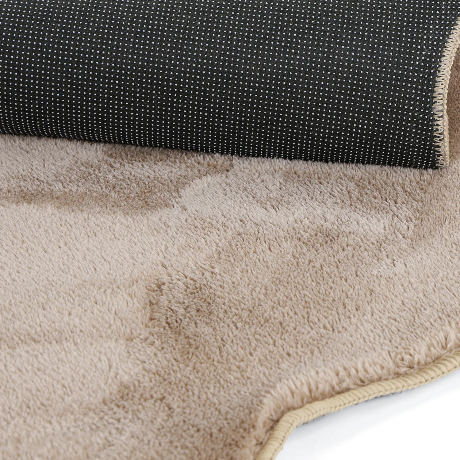 Rundt Bølgete Teppe - Aranga Super Soft Fur (brun)