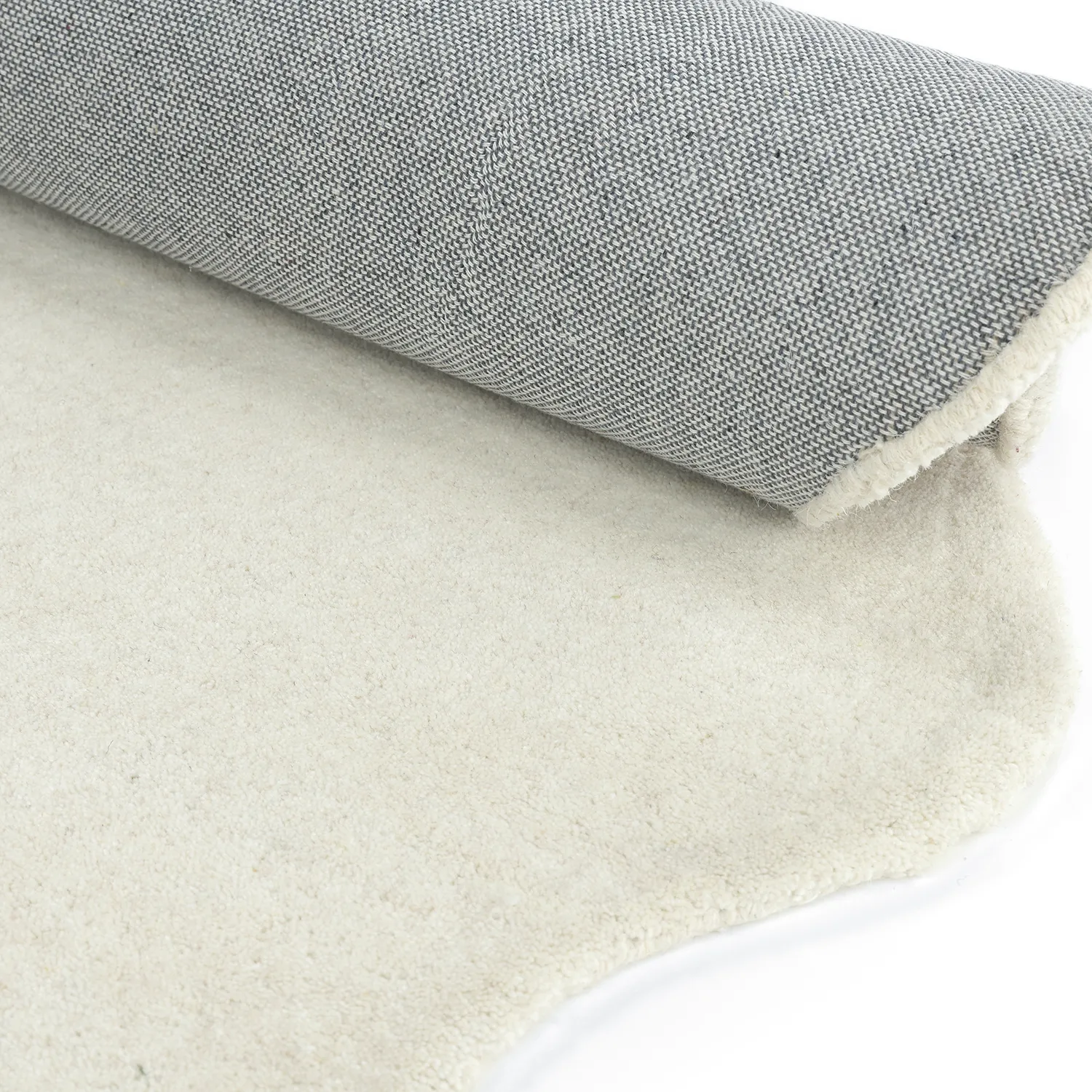 Bølget ullteppe - Diu Hand Tufted Wool Premium (hvit)