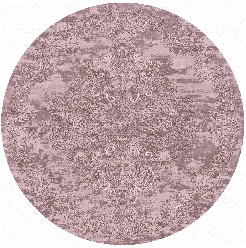 Rundt teppe - Valenza (rosa)