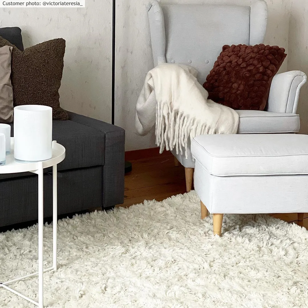 Ullteppe - Aliste Wool Shaggy (snow white)