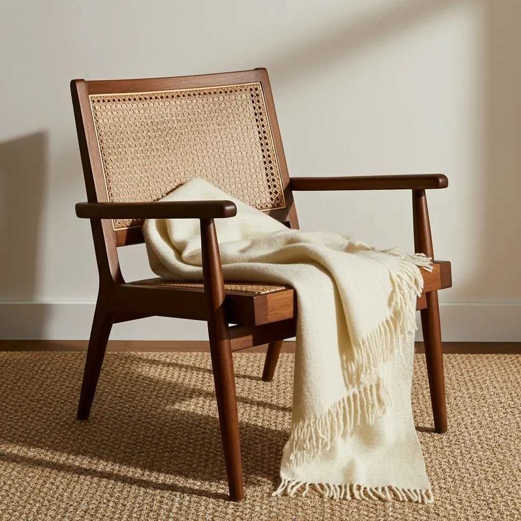 Pledd - Pledd i ullblanding - Samantha (offwhite)