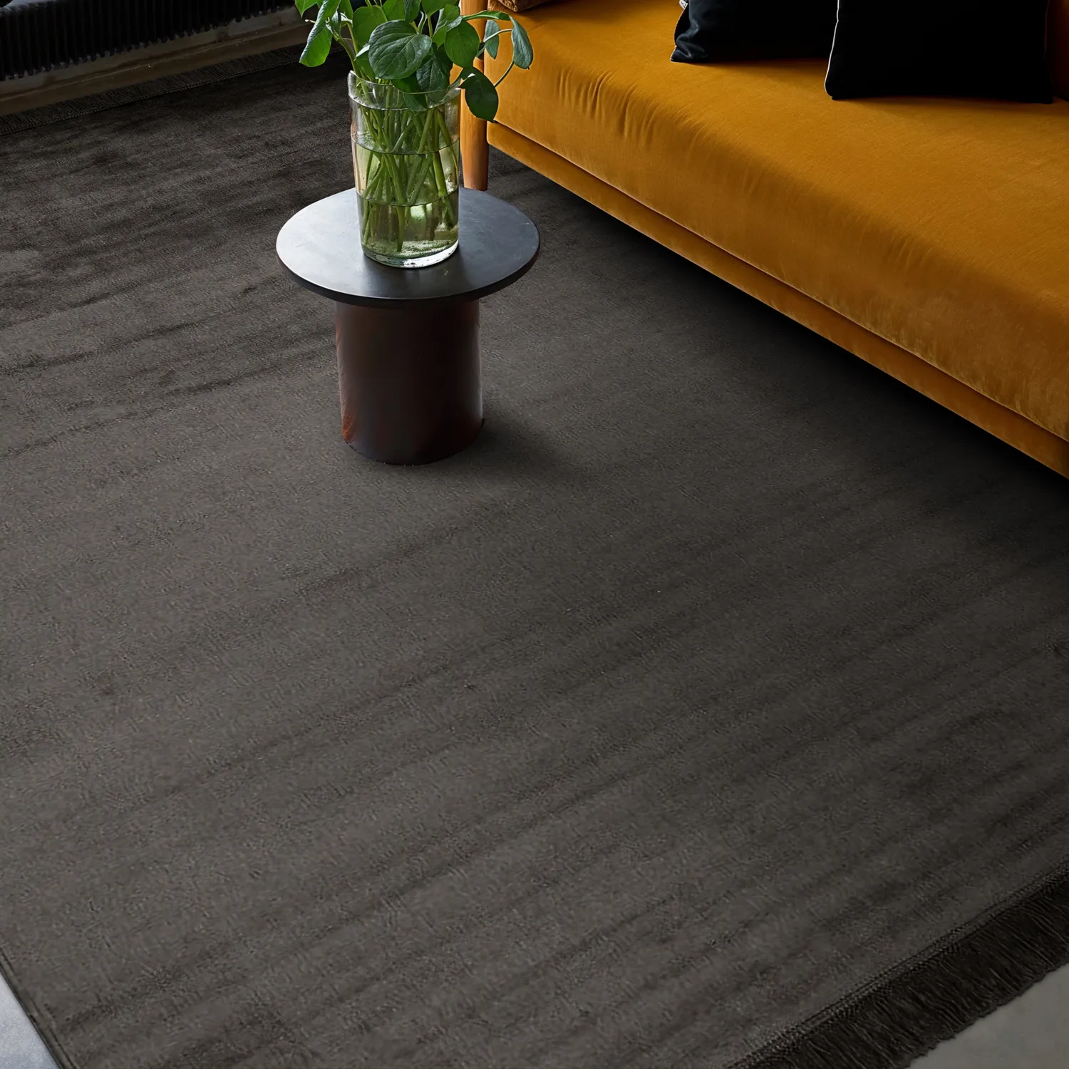 Wilton-teppe - Art Silk (sort)