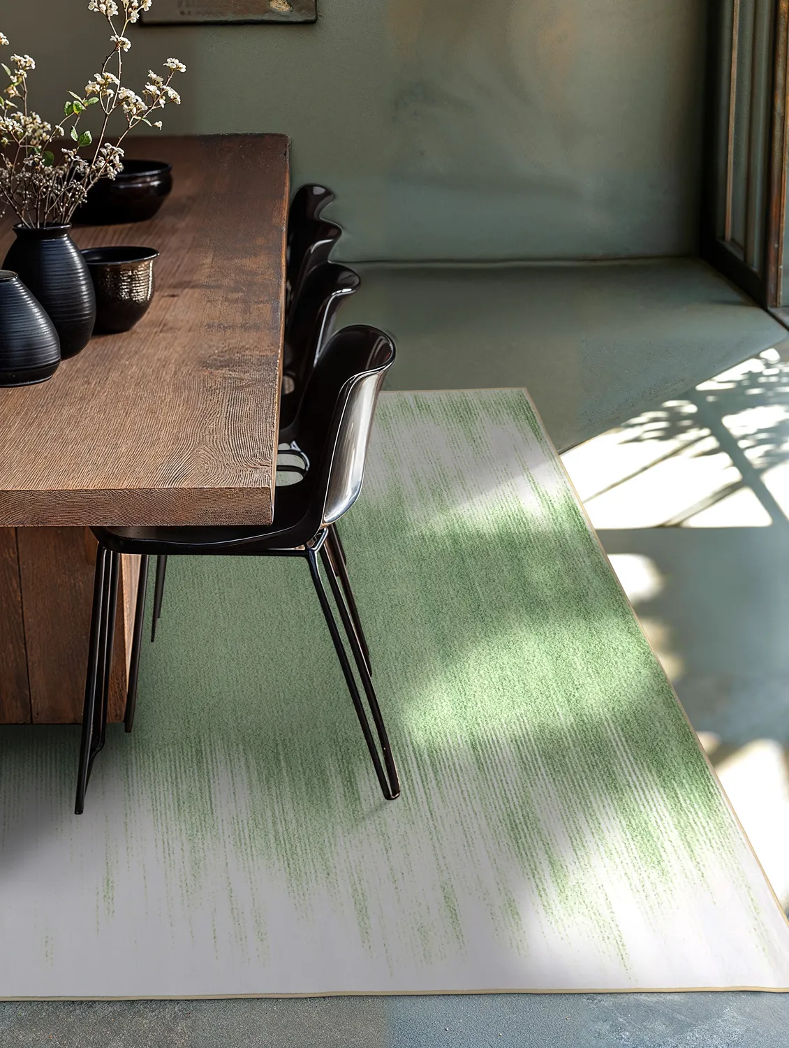 Wilton-teppe - Cara (lys grønn/beige)