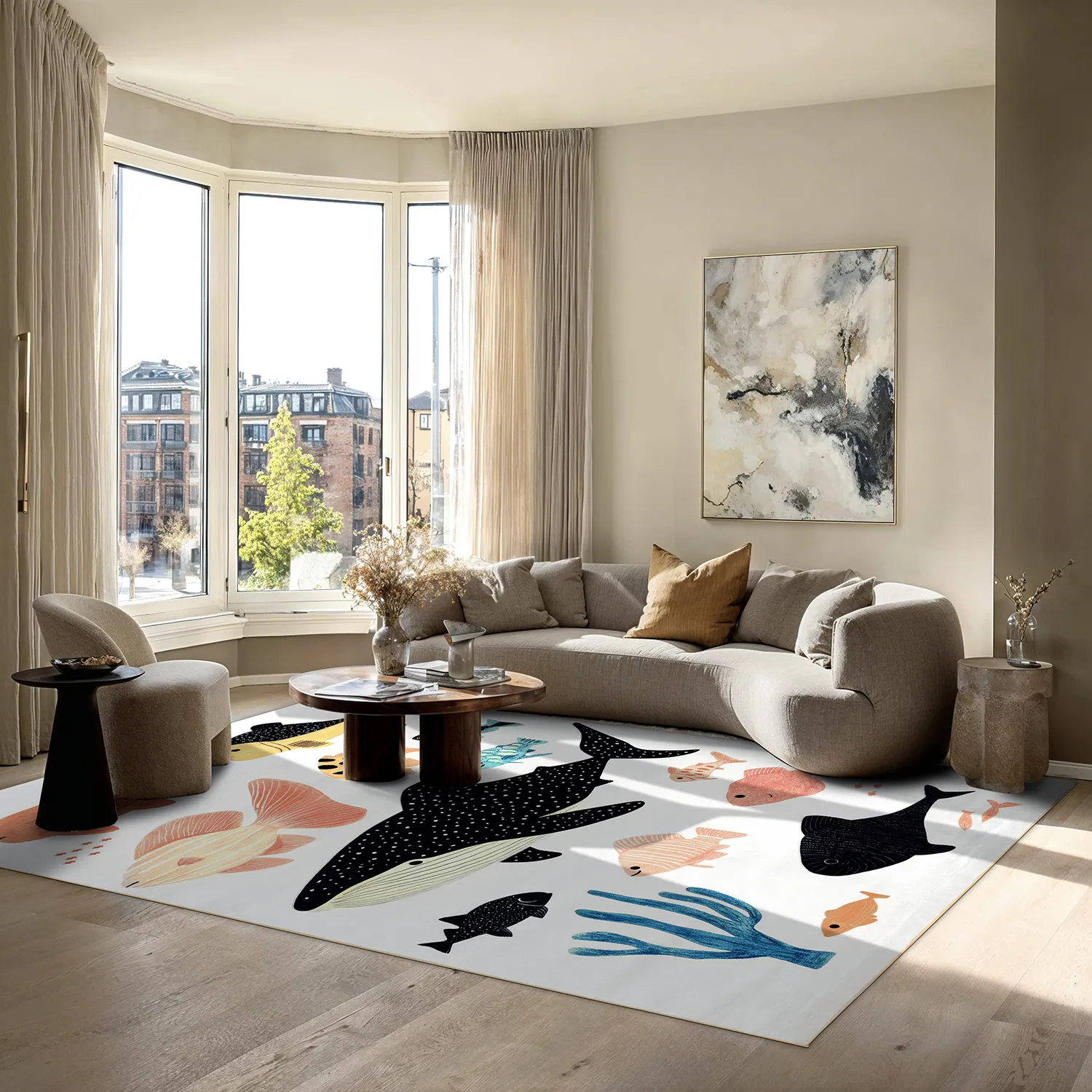 Wilton-teppe - Colmar (beige/multi)
