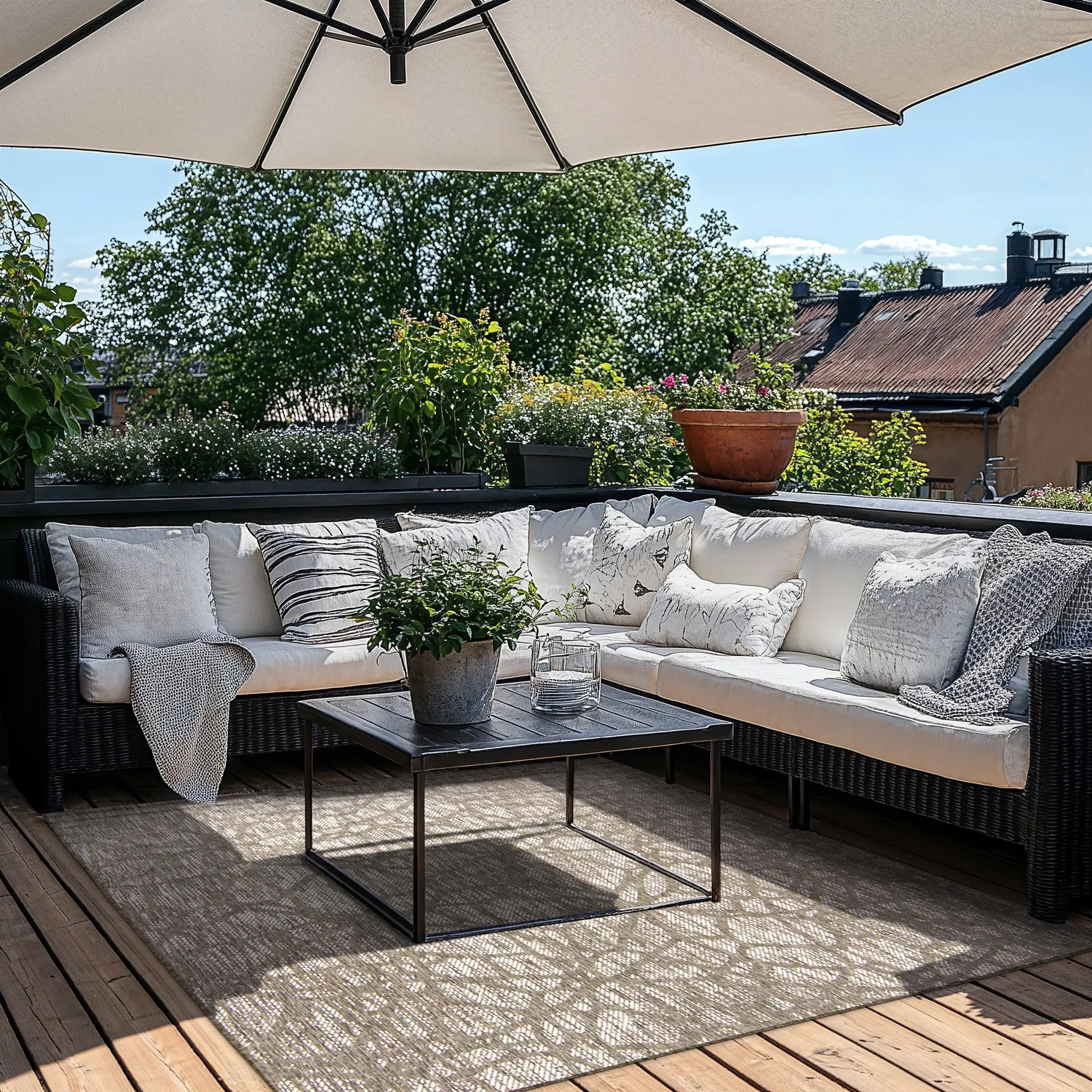 Innendørs/Utendørs tepper - Brussels Diamond (grå)