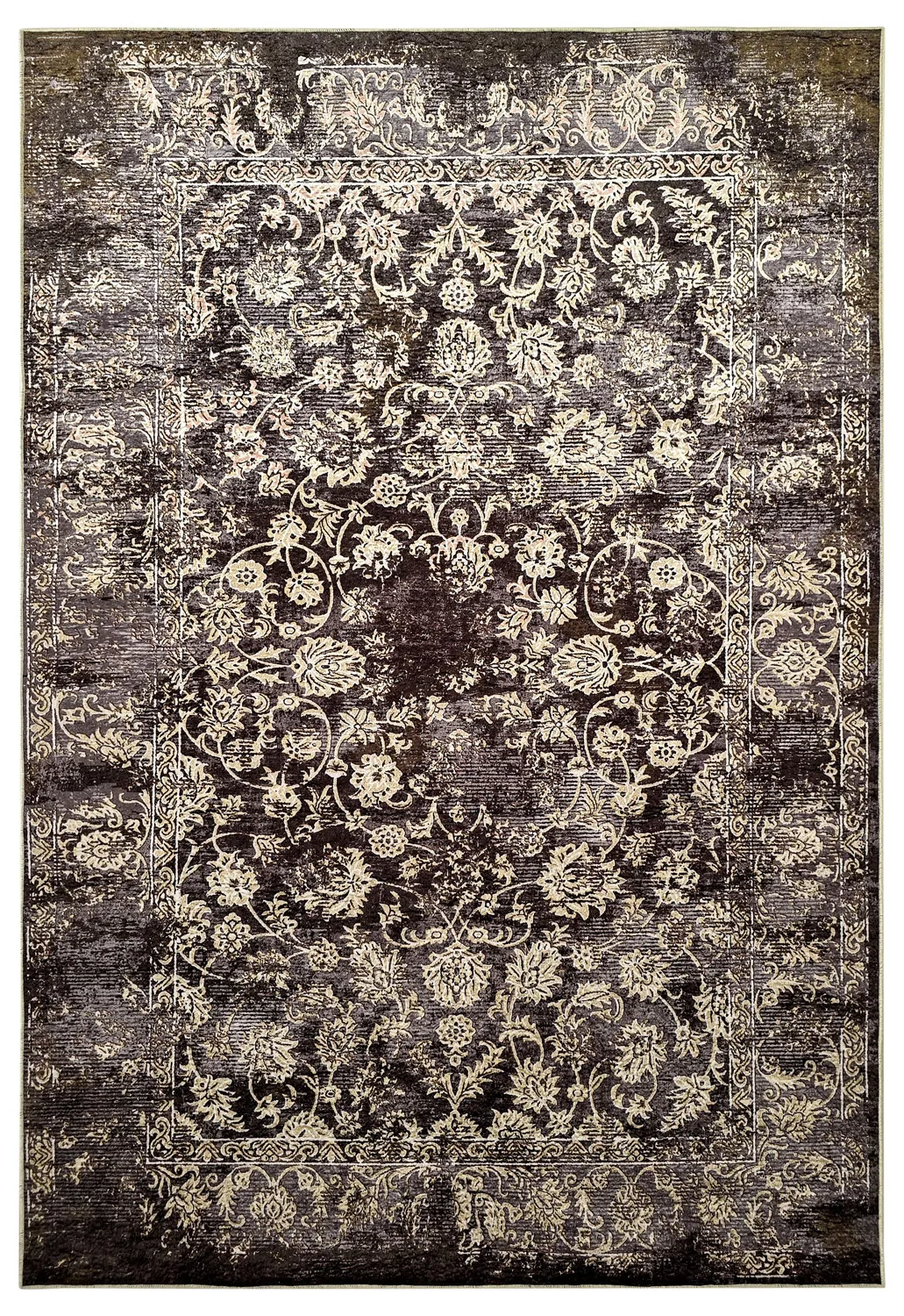 Wilton-teppe - Flowers (brun)