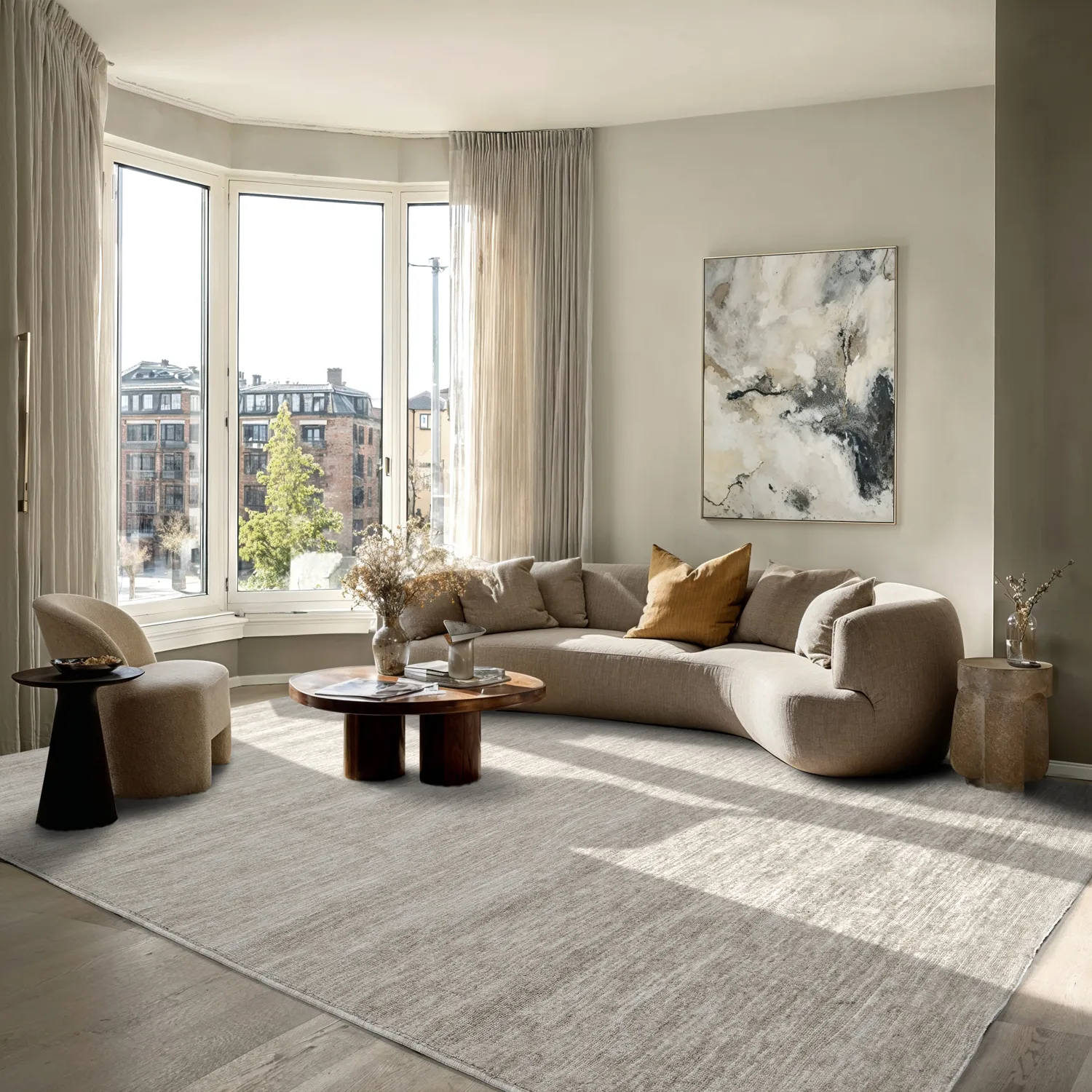 Wilton-teppe - Kither (mørk beige)
