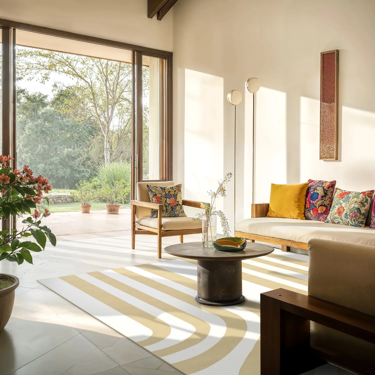 Wilton-teppe - Obidos (beige/hvit)