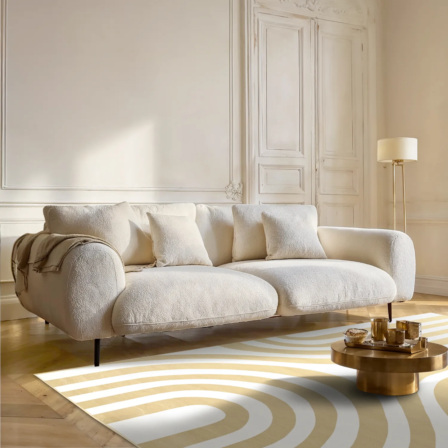 Wilton-teppe - Obidos (beige/hvit)