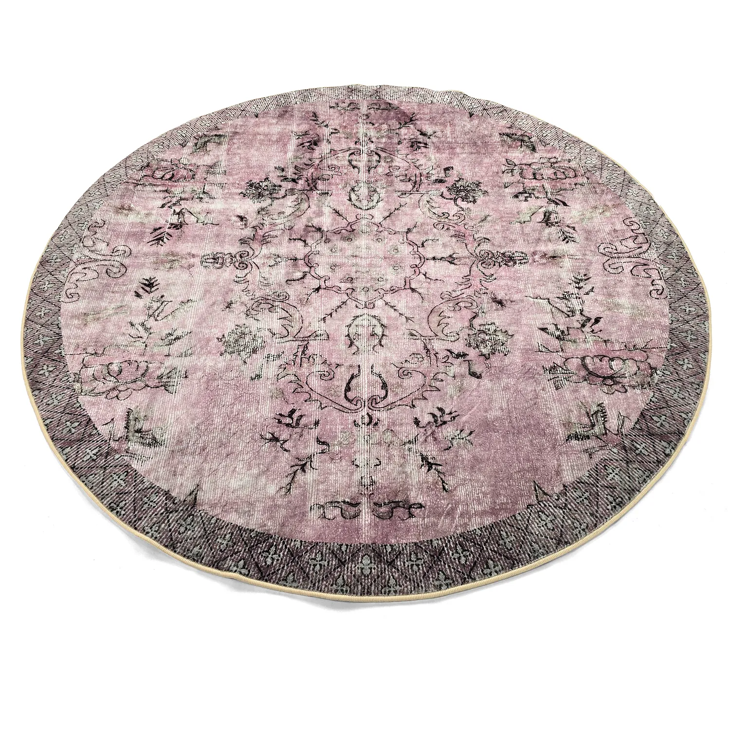 Rundt teppe - Rosalie (rosa)