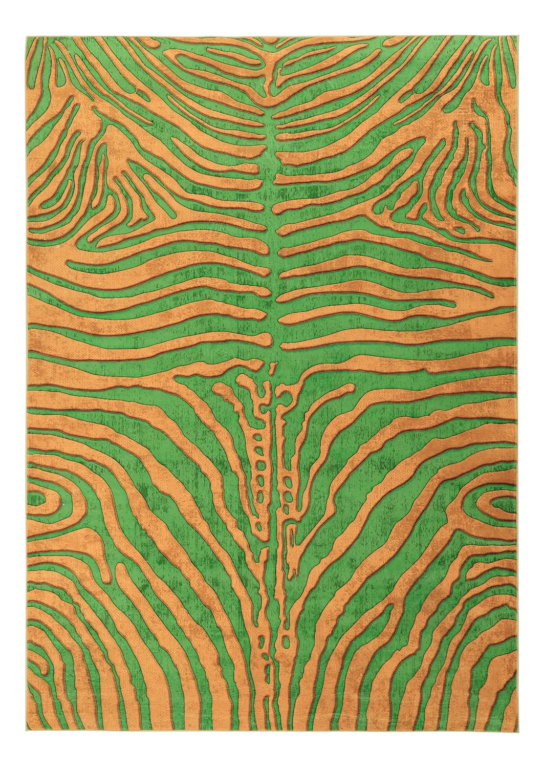 Wilton-teppe - Zebra (grønn/oransje)