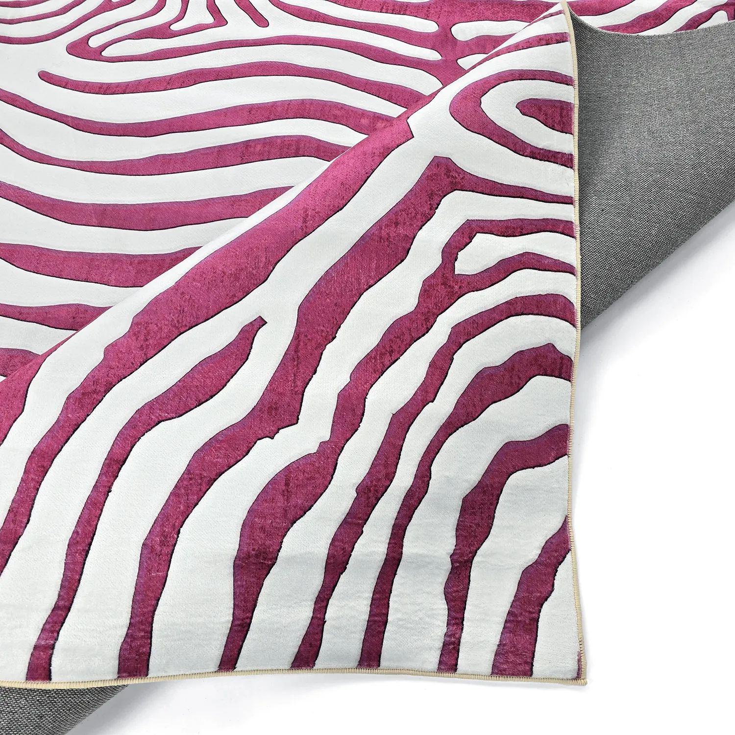 Wilton-teppe - Zebra (rosa)