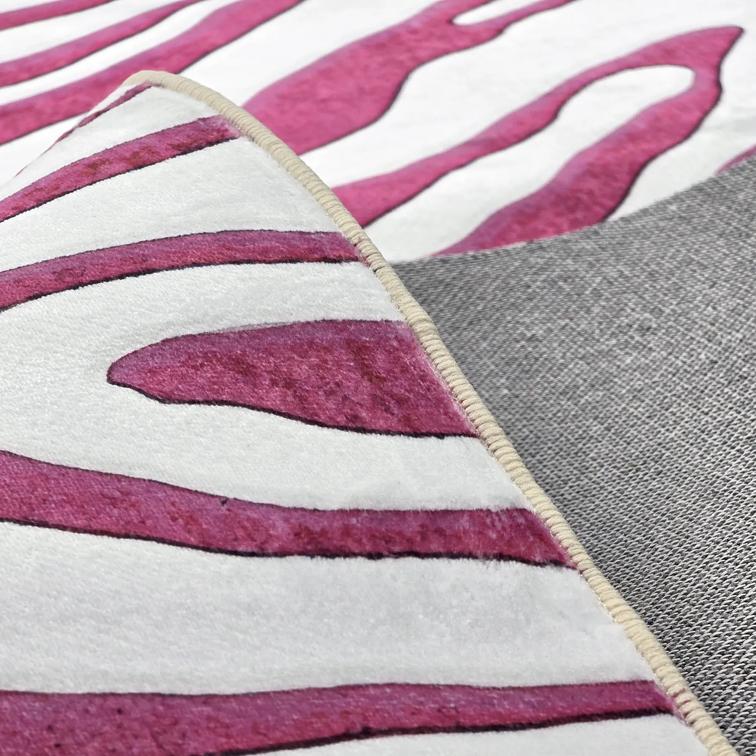 Wilton-teppe - Zebra (rosa)