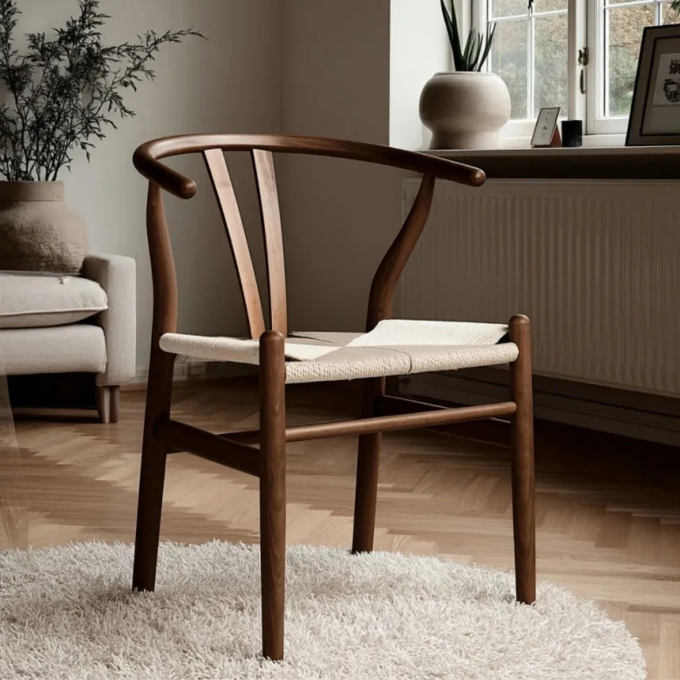 Stol - Alta (valnøtt/beige) - 2 stk