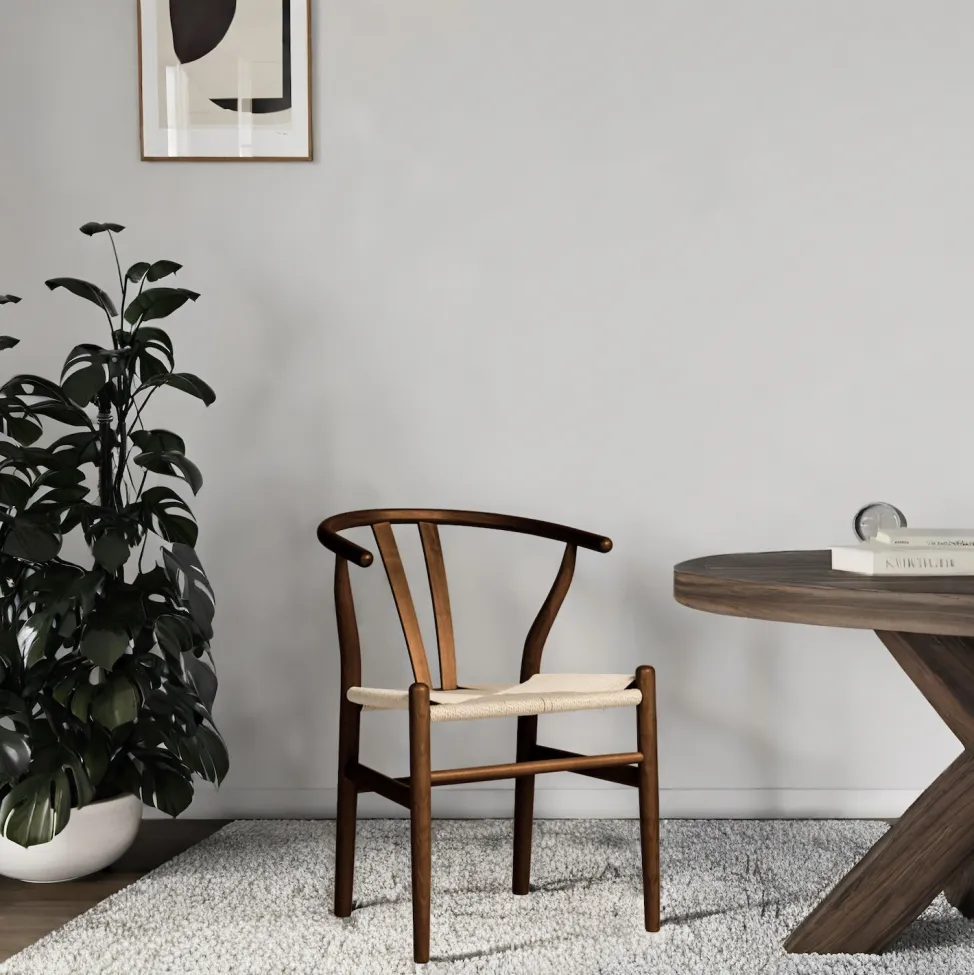 Stol - Alta (valnøtt/beige) - 2 stk