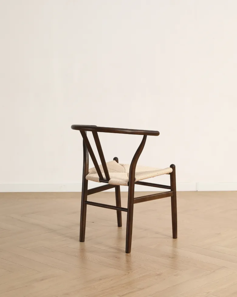 Stol - Alta (valnøtt/beige) - 2 stk