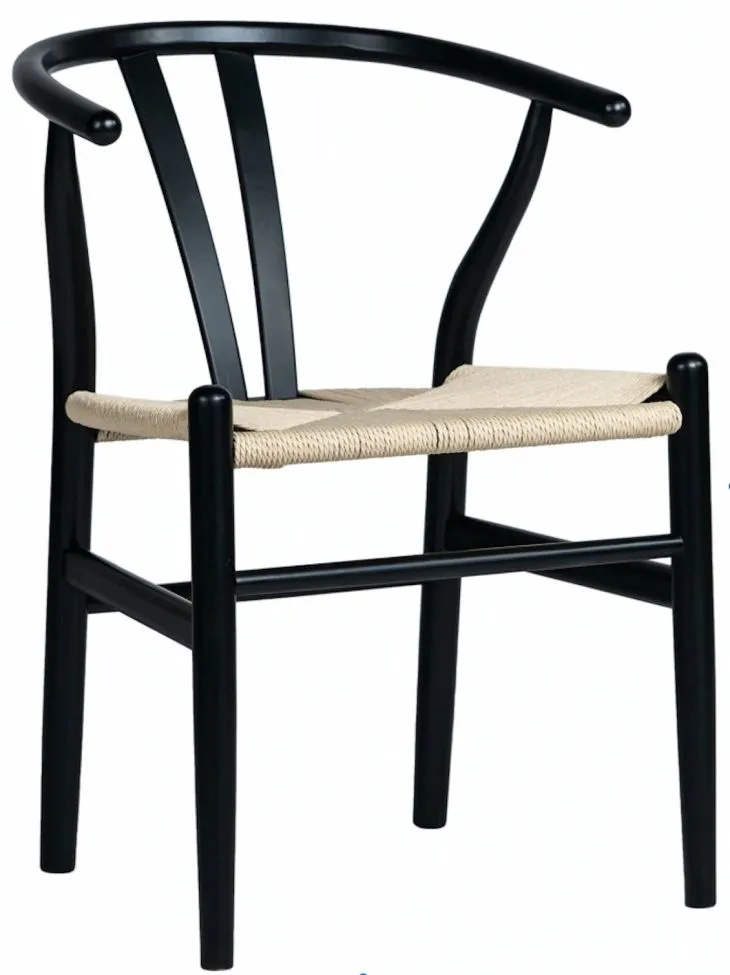 Stol - Alta (svart/beige) - 2 stk