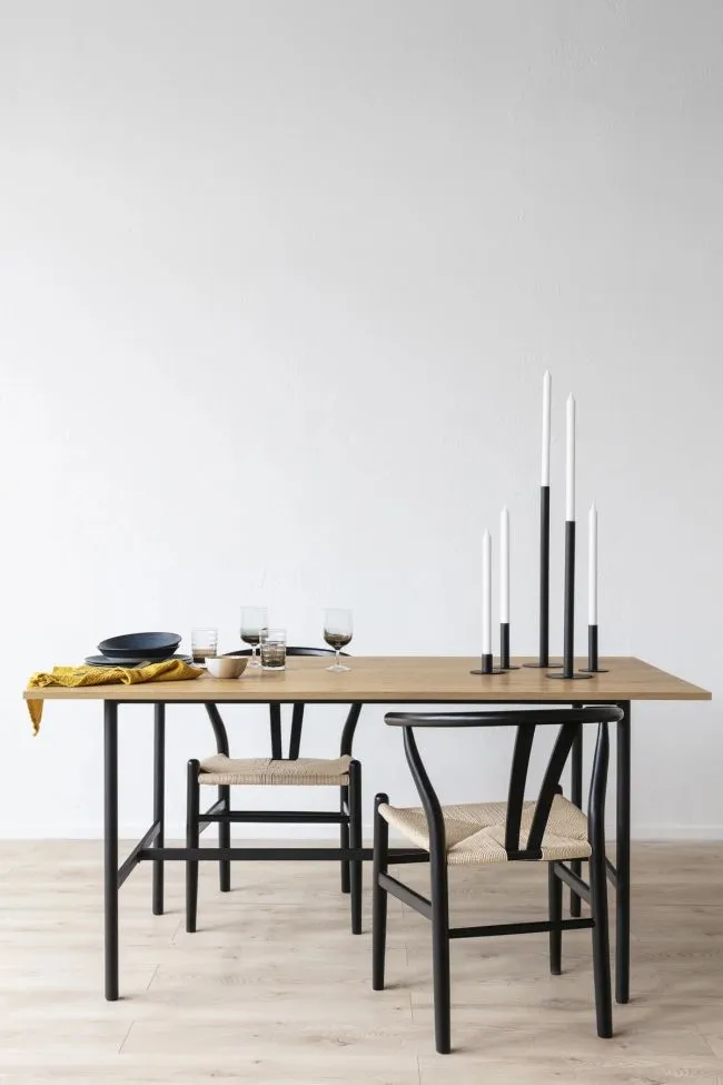 Stol - Alta (svart/beige) - 2 stk