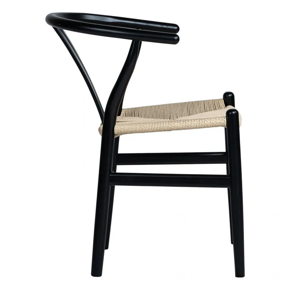 Stol - Alta (svart/beige) - 2 stk
