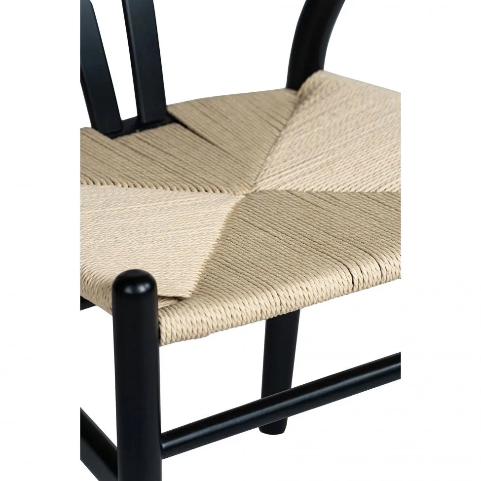 Stol - Alta (svart/beige) - 2 stk