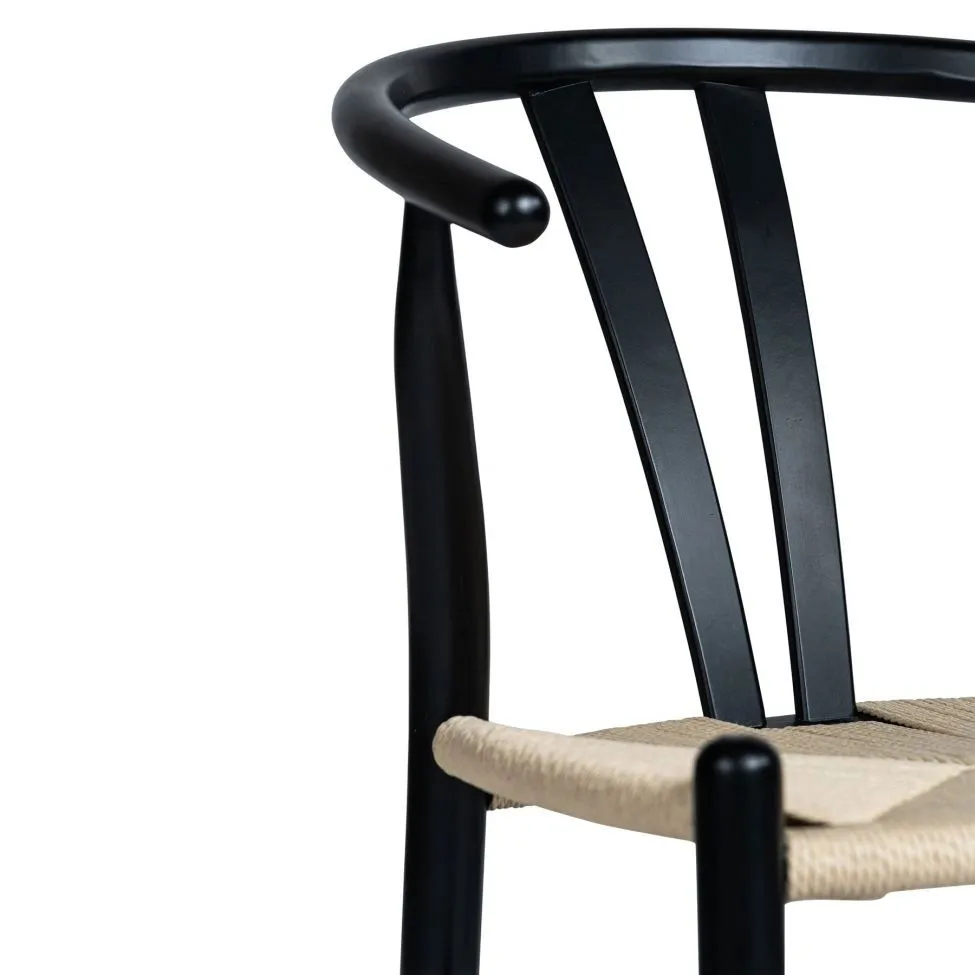 Stol - Alta (svart/beige) - 2 stk