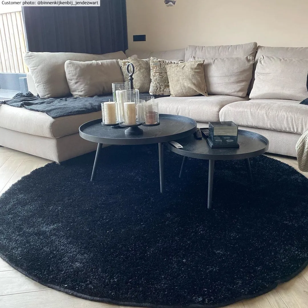 Runde tepper - Cosy (sort)