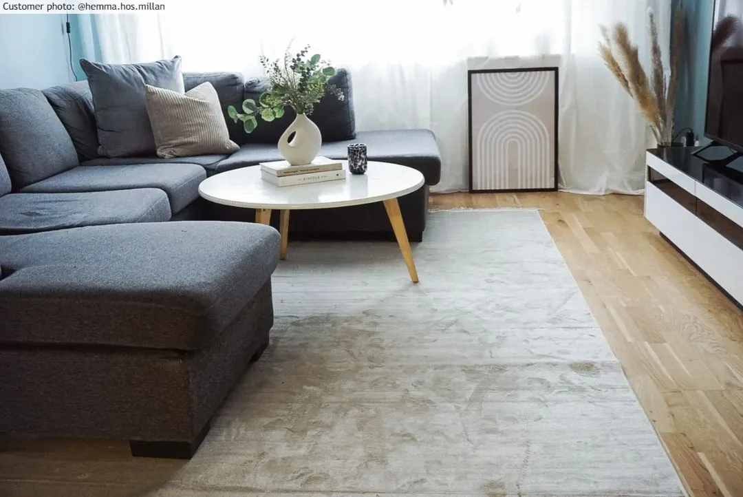 Wilton-teppe - Art Silk (lysegrå/beige)