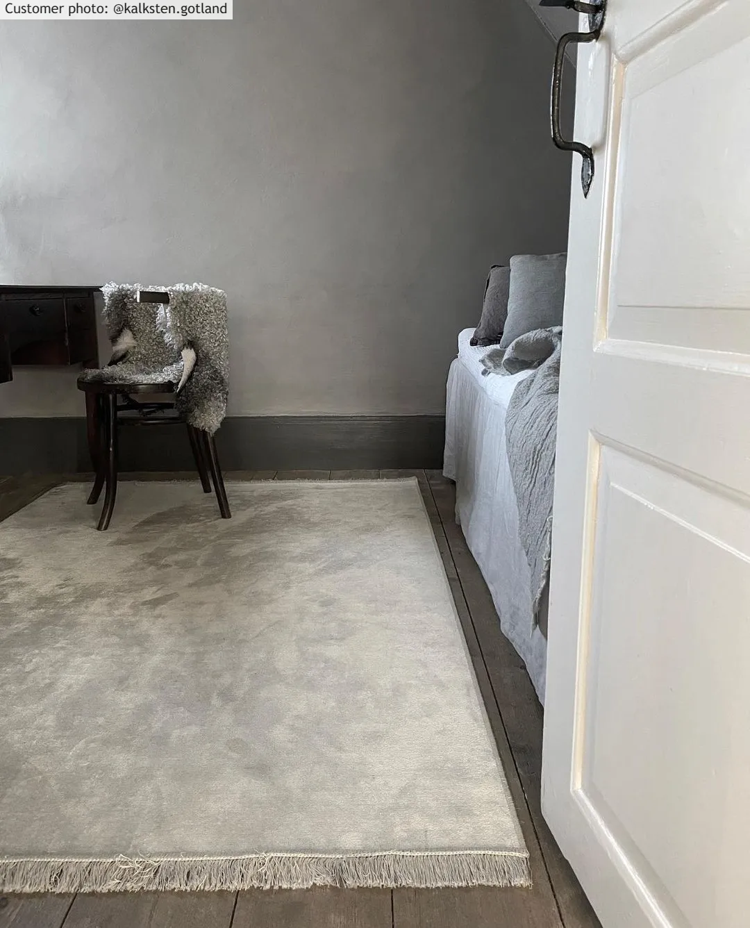 Wilton-teppe - Art Silk (lysegrå/beige)