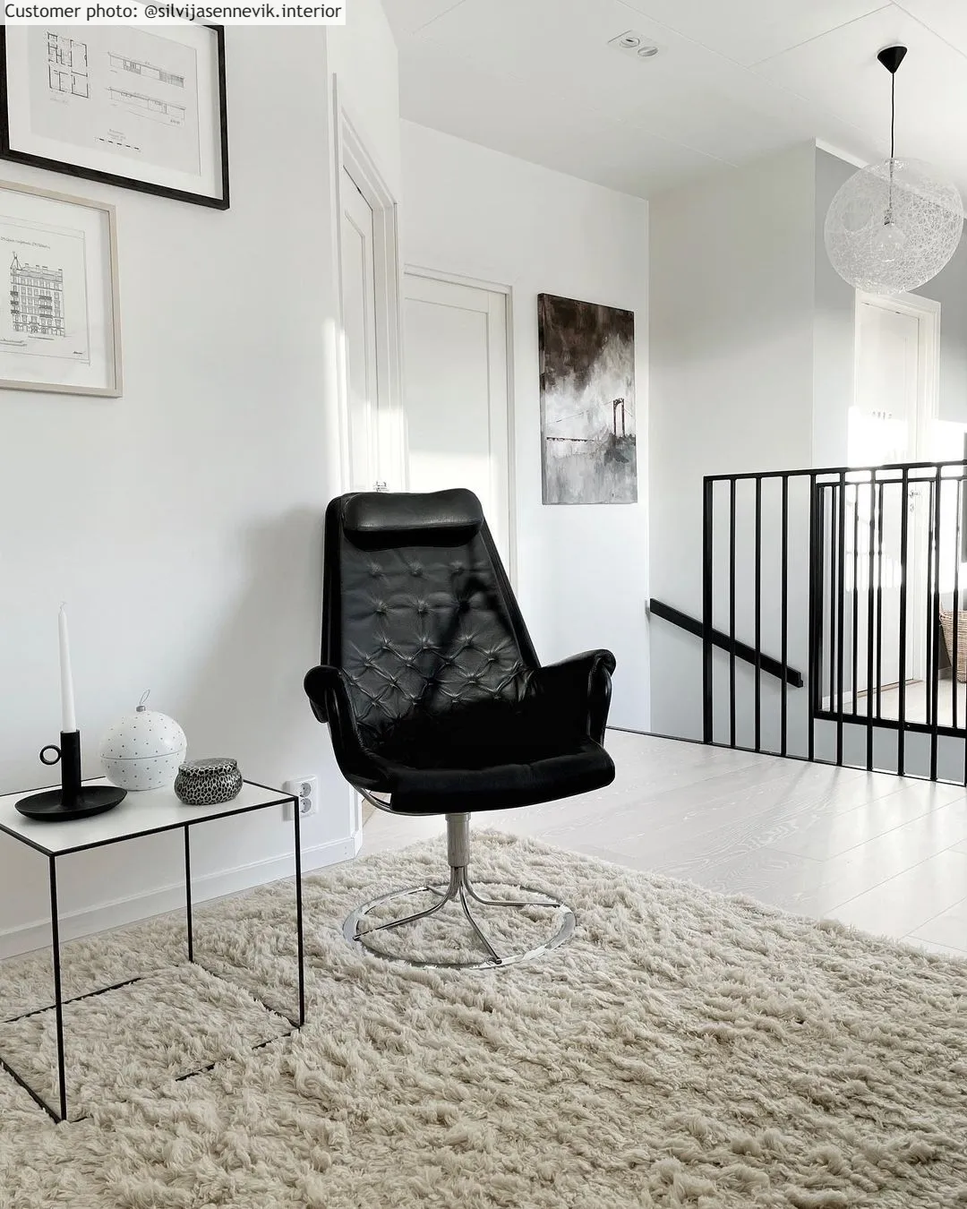 Ullteppe - Aliste Wool Shaggy (alabaster gleam)