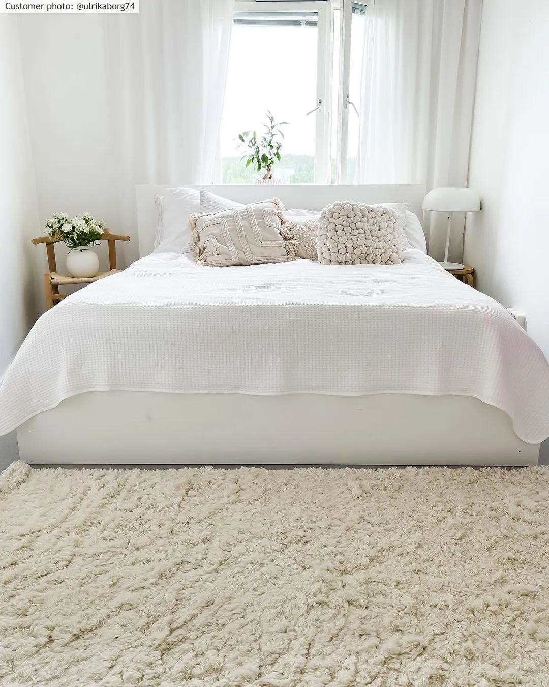 Ullteppe - Aliste Wool Shaggy (snow white)