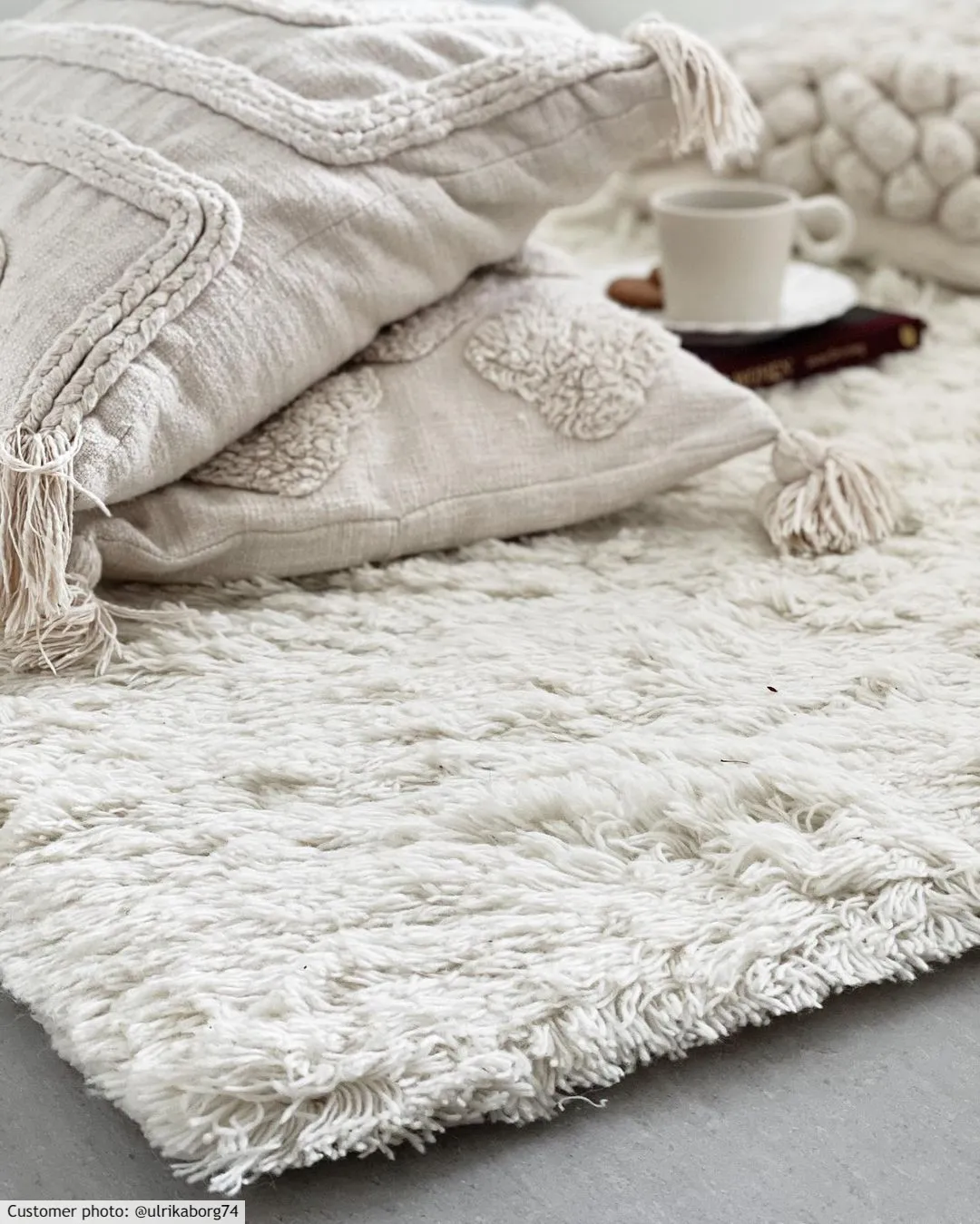 Ullteppe - Aliste Wool Shaggy (snow white)