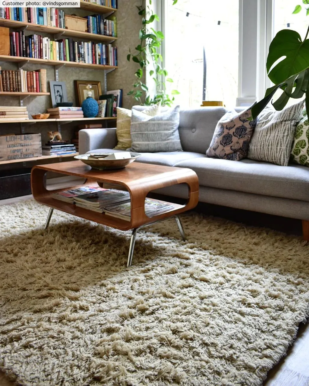 Ullteppe - Aliste Wool Shaggy (alabaster gleam)