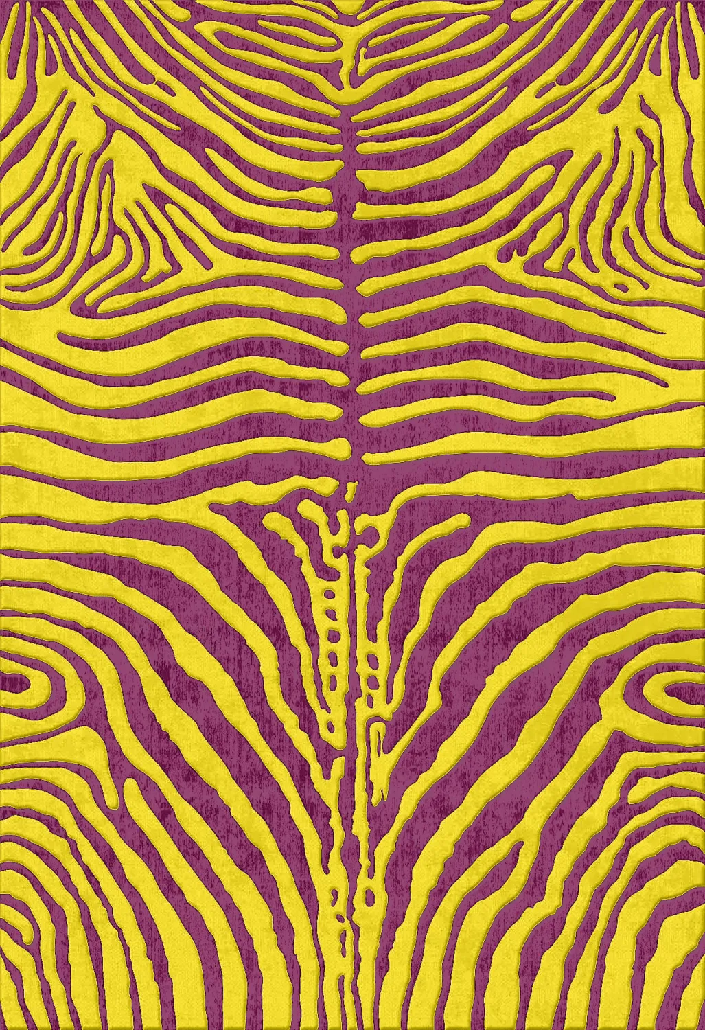 Wilton-teppe - Zebra (gul/lilla)